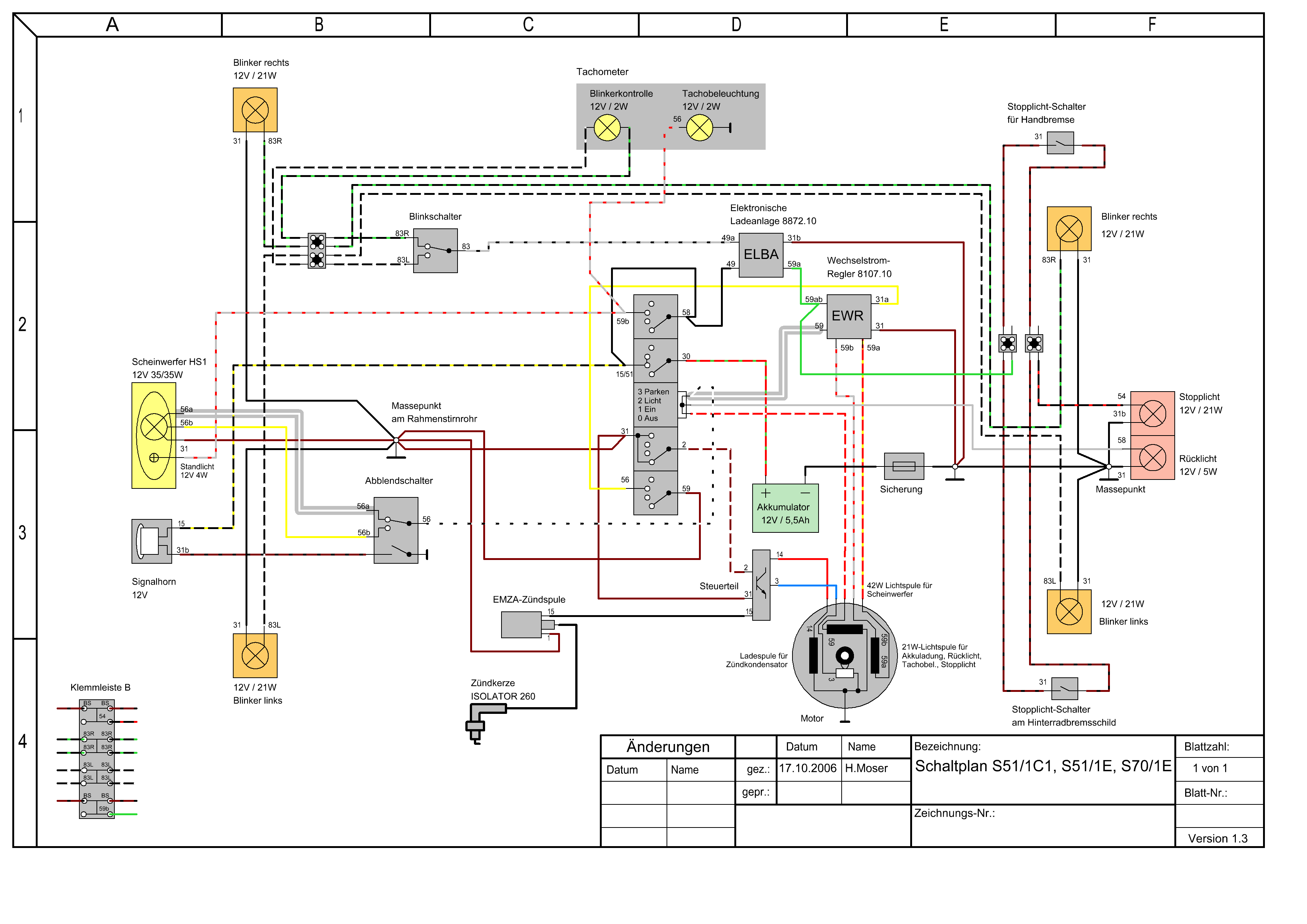 Simson S51 Schaltplan S51 6v Elektronik Pdf - Wiring Diagram